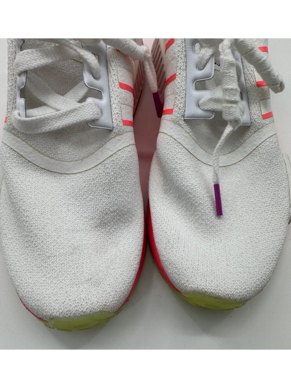 Adidas NMD_R1 Womens Shoes White & Neon Pink Size 7 Lightweight Sneakers - Picture 8 of 11